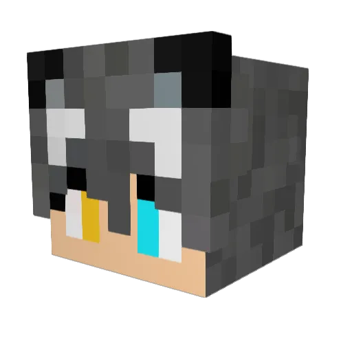 Okami_Phantom Minecraft avatar head, 3D render
