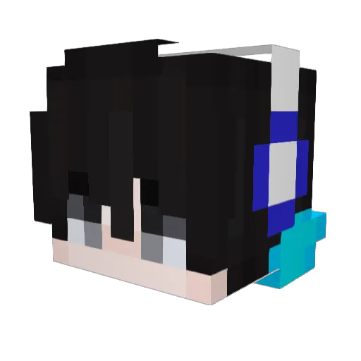 Okamoyu Minecraft avatar head, 3D render