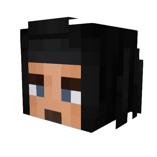 Okanara Minecraft avatar head, 3D render