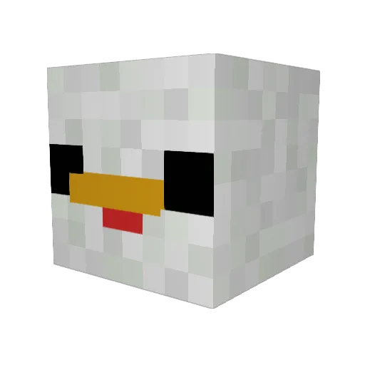 OkaneKasegu Minecraft avatar head, 3D render