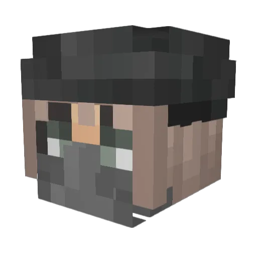 Okaomi Minecraft avatar head, 3D render