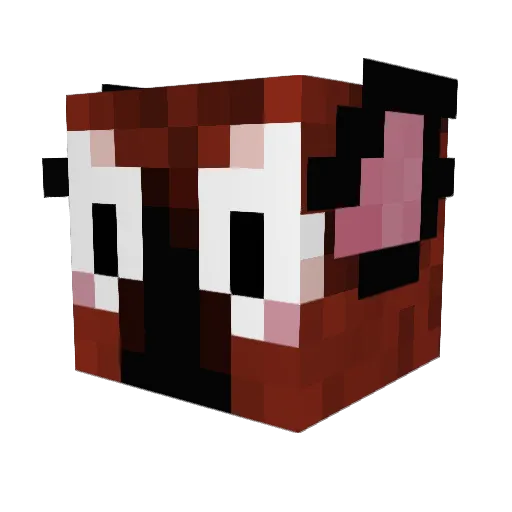OkapiRose Minecraft avatar head, 3D render