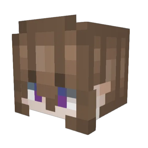 Okapied Minecraft avatar head, 3D render