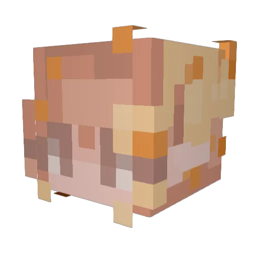 Okaraye Minecraft avatar head, 3D render