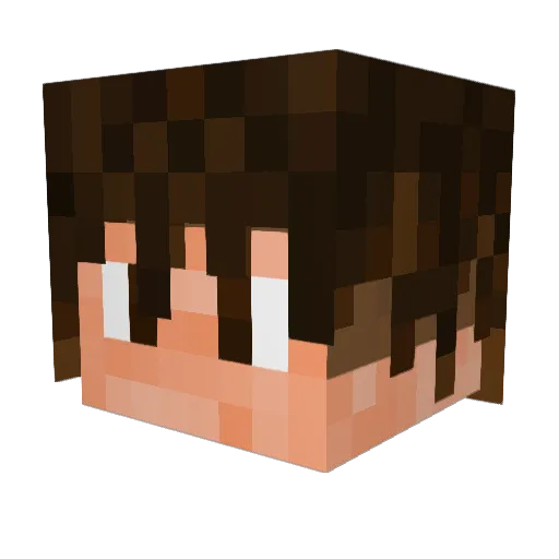 OkayDrill_Bk Minecraft avatar head, 3D render