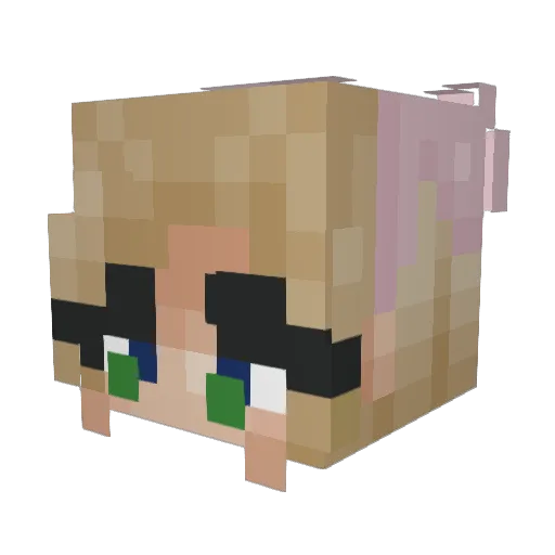 OkayMaddieICE Minecraft avatar head, 3D render