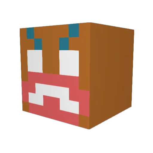 OkayReem Minecraft avatar head, 3D render