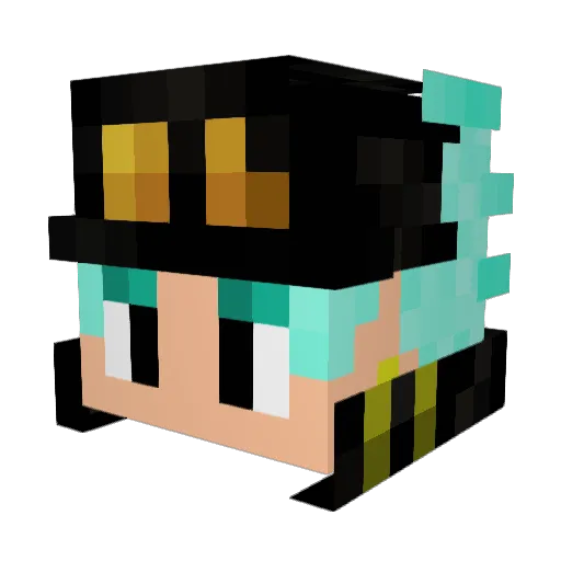 OkayZach Minecraft avatar head, 3D render