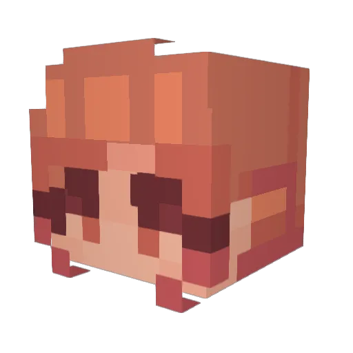 Okaylee Minecraft avatar head, 3D render