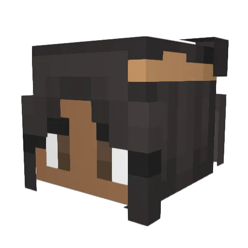Okaylex Minecraft avatar head, 3D render