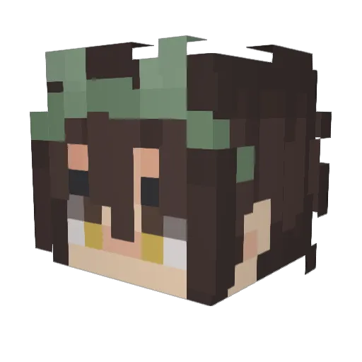 Okaylon Minecraft avatar head, 3D render