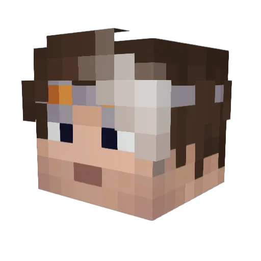 Okaymurigamer Minecraft avatar head, 3D render