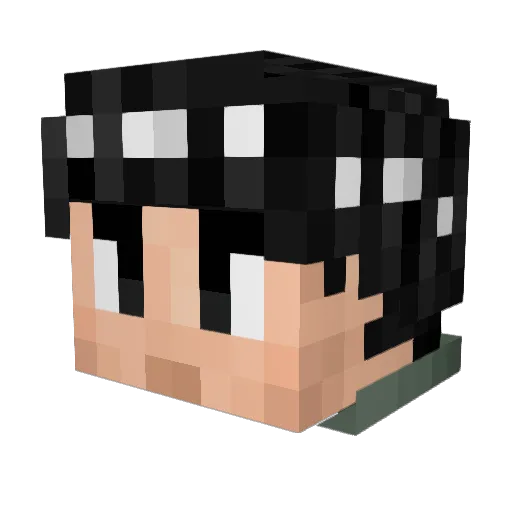 Okayu5625 Minecraft avatar head, 3D render