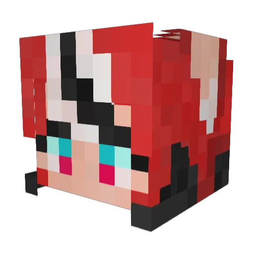 Okayuuuuuuuuuu Minecraft avatar head, 3D render