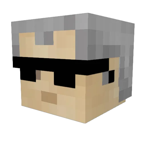 OkeiDA Minecraft avatar head, 3D render
