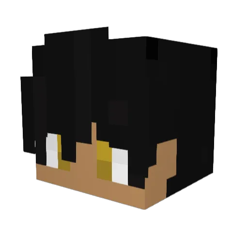 OkenshiX Minecraft avatar head, 3D render