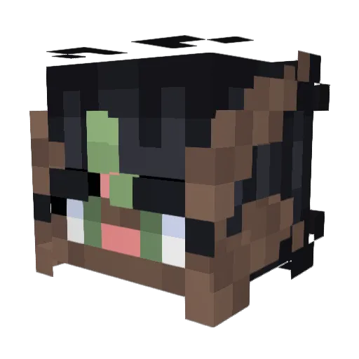 Okhala_png Minecraft avatar head, 3D render