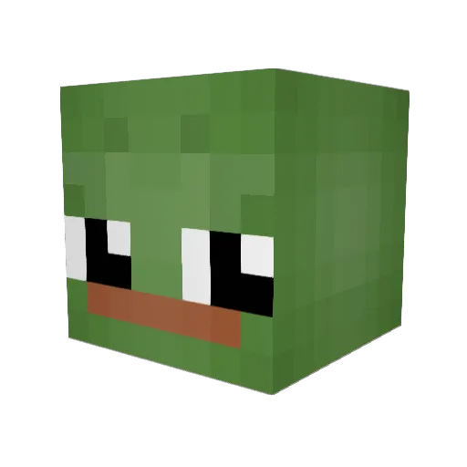 OkiMax Minecraft avatar head, 3D render