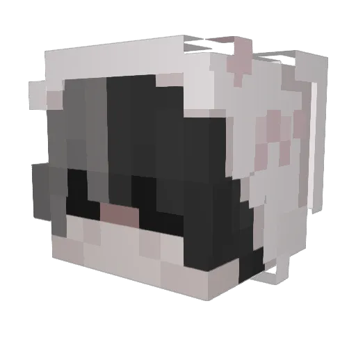 Okimura_ Minecraft avatar head, 3D render