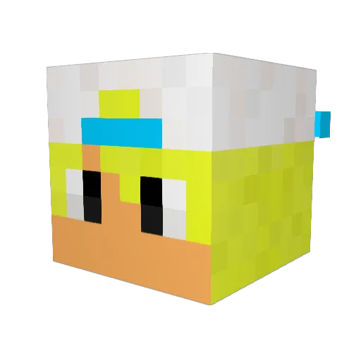 OkinawanDoll Minecraft avatar head, 3D render