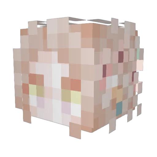 Okine15 Minecraft avatar head, 3D render
