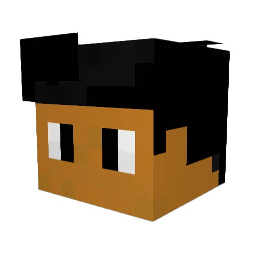 Okiniku Minecraft avatar head, 3D render
