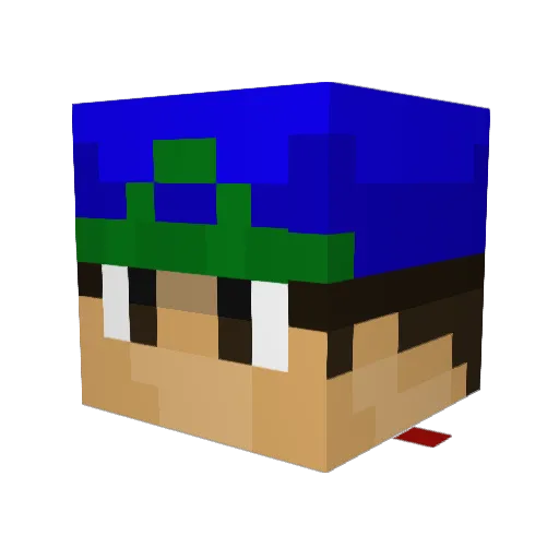 Okinow Minecraft avatar head, 3D render