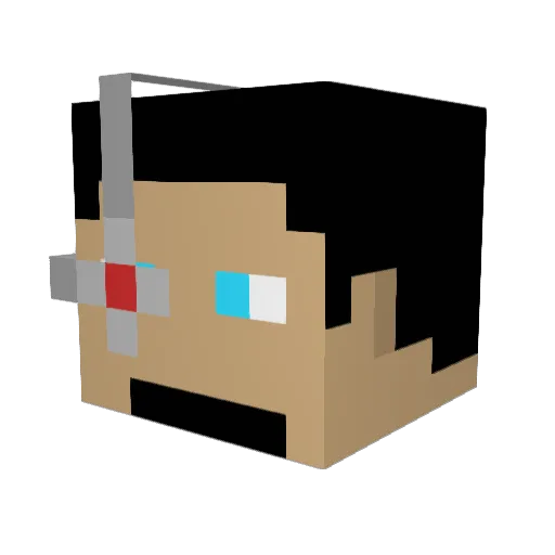 Okj_ono Minecraft avatar head, 3D render