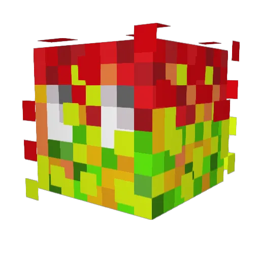 Okjel Minecraft avatar head, 3D render
