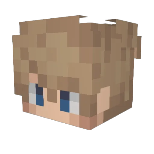 OkkeMans Minecraft avatar head, 3D render