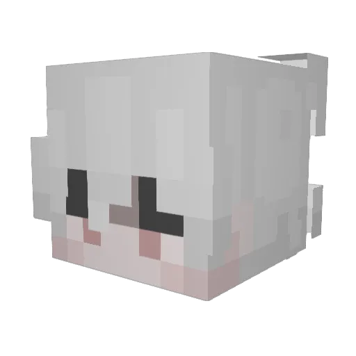 Okkutsu Minecraft avatar head, 3D render