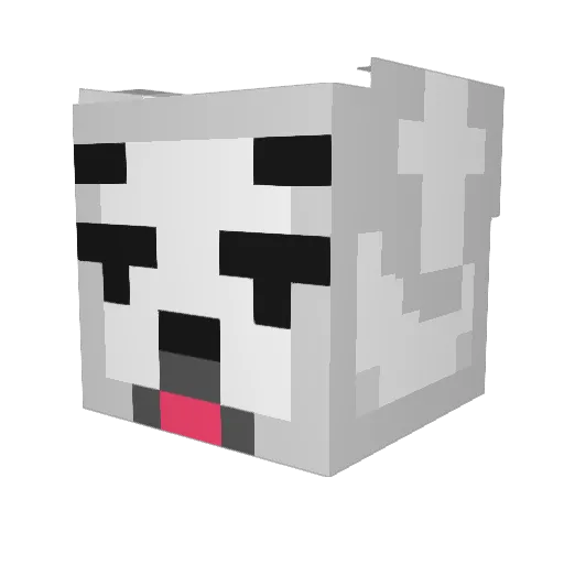 OklahomaSooners Minecraft avatar head, 3D render