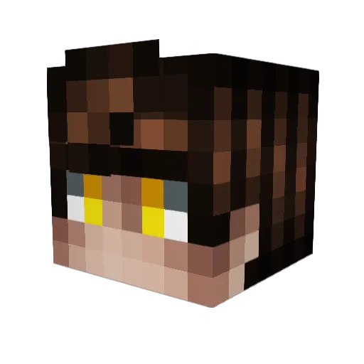 Oknoj Minecraft avatar head, 3D render