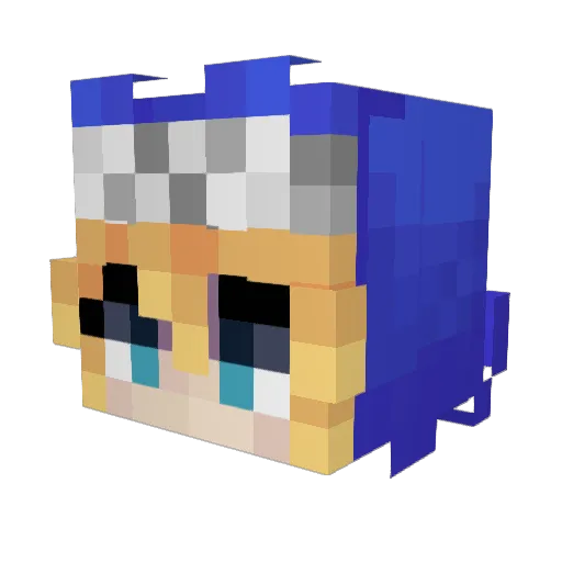 Okomesann Minecraft avatar head, 3D render