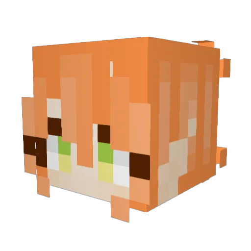 Okomie Minecraft avatar head, 3D render
