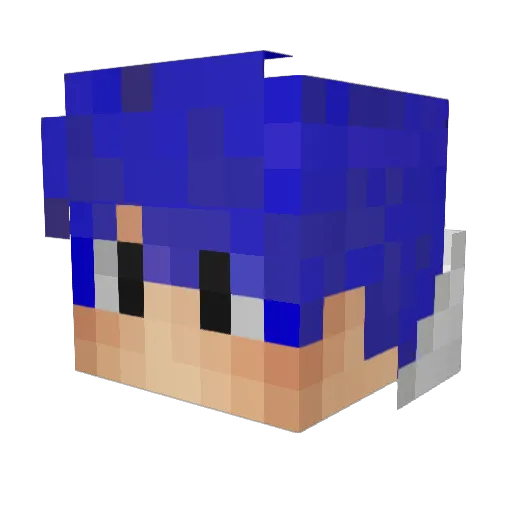 Okosama Minecraft avatar head, 3D render