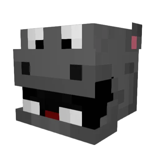 Okovango Minecraft avatar head, 3D render