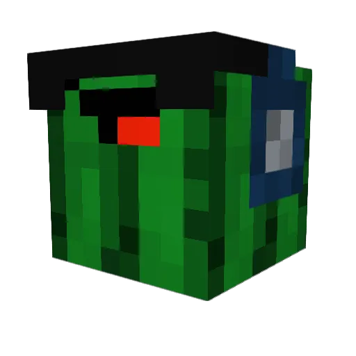 OkraPvP Minecraft avatar head, 3D render