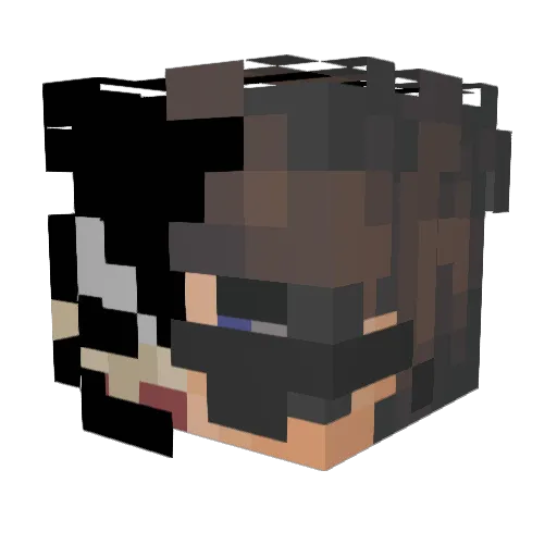 Okram77 Minecraft avatar head, 3D render