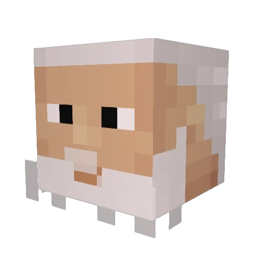 Okrans_Faithful Minecraft avatar head, 3D render