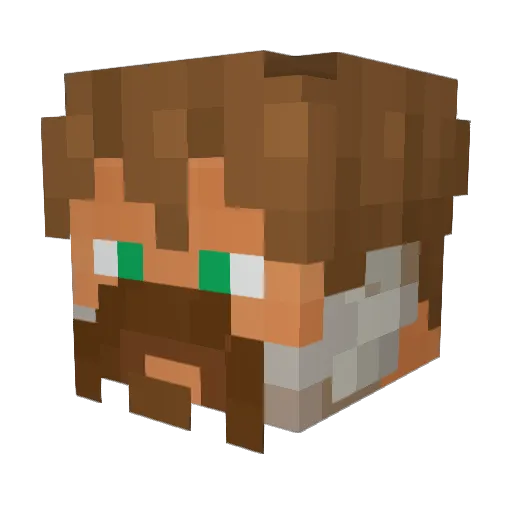 Okse_Far Minecraft avatar head, 3D render