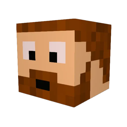 Oktopie Minecraft avatar head, 3D render