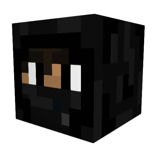 Oktupi Minecraft avatar head, 3D render