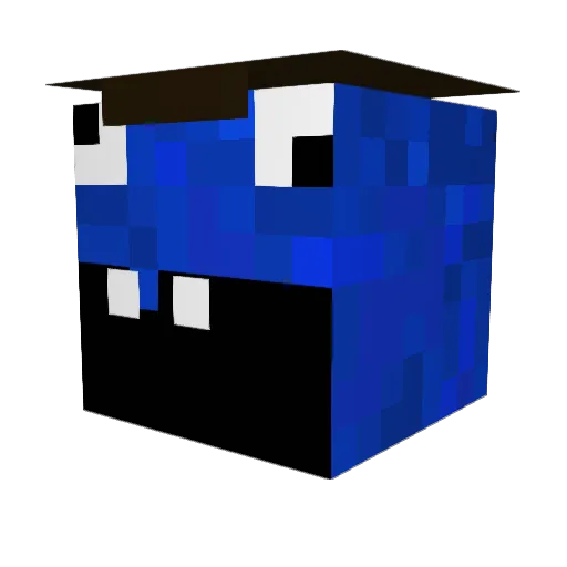 Okugai Minecraft avatar head, 3D render