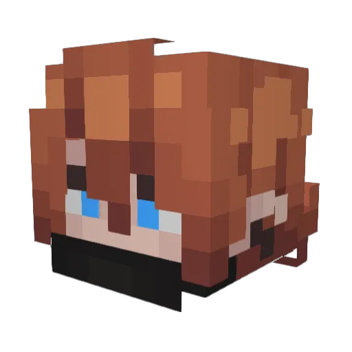 Okumist Minecraft avatar head, 3D render