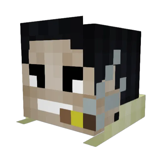 Okunsomi Minecraft avatar head, 3D render