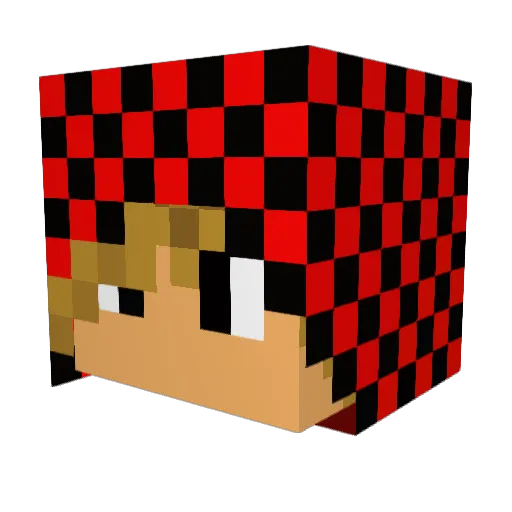 Okusta_ Minecraft avatar head, 3D render