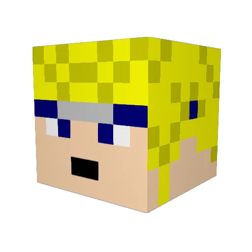 Okuuta Minecraft avatar head, 3D render