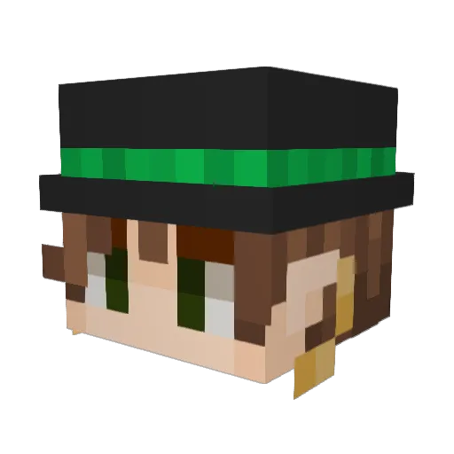Ol1vander Minecraft avatar head, 3D render