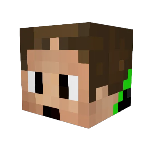 OlMuHa Minecraft avatar head, 3D render